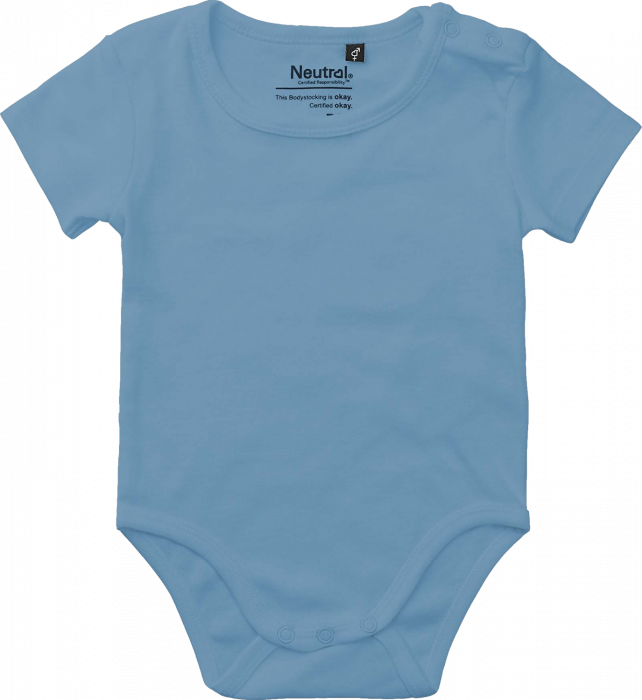 Neutral - Organic Short Sleeve Bodystocking Babies - Dusty Indigo