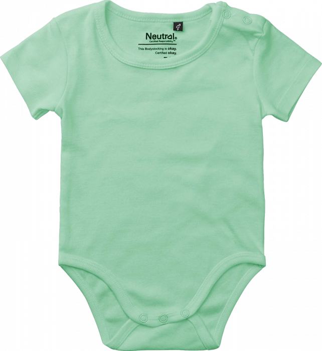Neutral - Organic Short Sleeve Bodystocking Babies - Dusty Mint