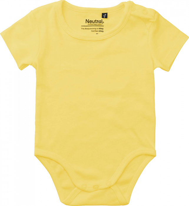 Neutral - Økologisk Kortærmet Bodystocking Baby - Dusty Yellow