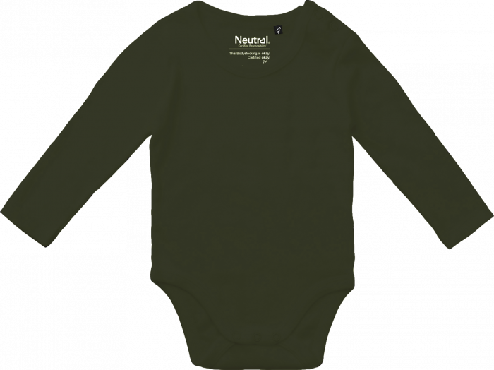 Neutral - Organic Long Sleeve Bodystocking Babies - Military