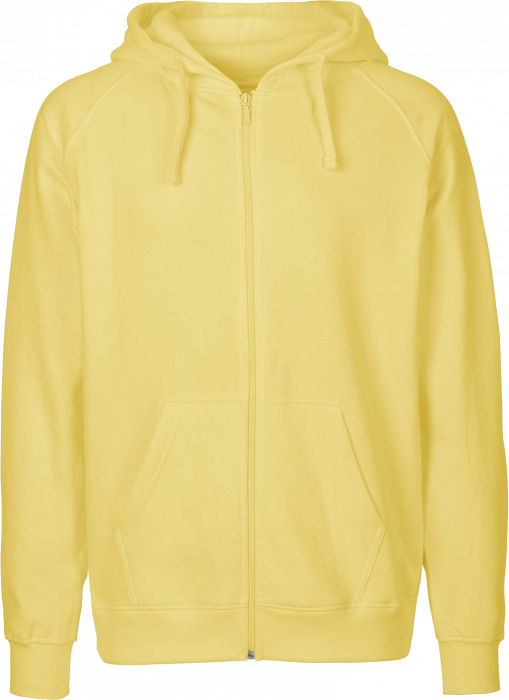 Neutral - Organic Cotton Hoodie With Full Zip Men - Dusty Yellow