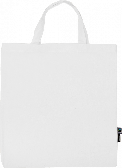 Neutral Organic tote bag with short handle › White (O90004) › 3