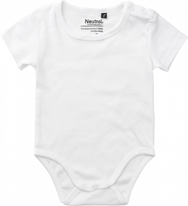 Neutral - Økologisk Kortærmet Bodystocking Baby - White