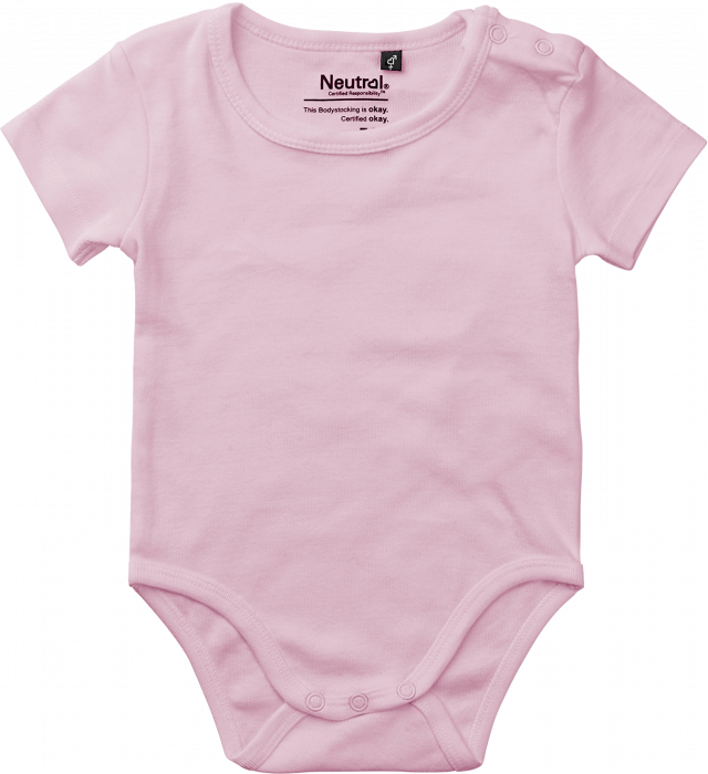 Neutral - Økologisk Kortærmet Bodystocking Baby - Light Pink