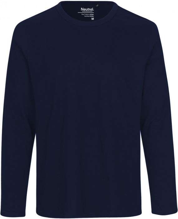 Neutral - Organic Long Sleeve Cotton T-Shirt - Marinho