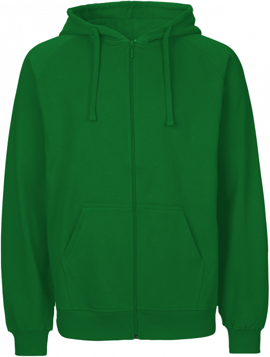 Neutral - Organic Cotton Hoodie With Full Zip Men - Green