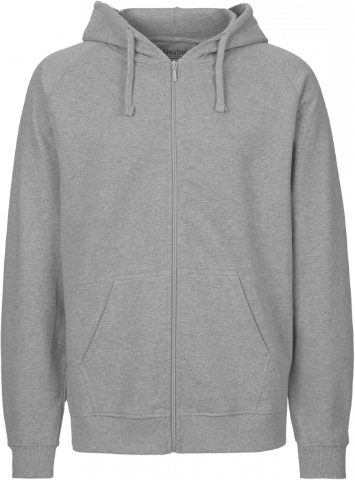 Neutral - Organic Cotton Hoodie With Full Zip Men - Sport Grey