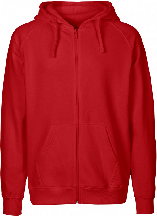 Neutral - Organic Cotton Hoodie With Full Zip Men - Red