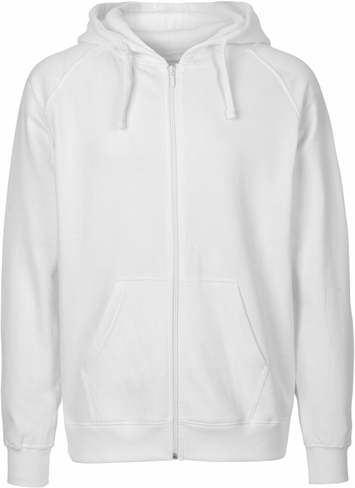 Neutral - Organic Cotton Hoodie With Full Zip Men - White
