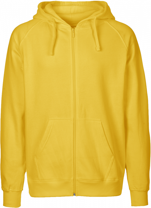 Neutral - Organic Cotton Hoodie With Full Zip Men - Yellow