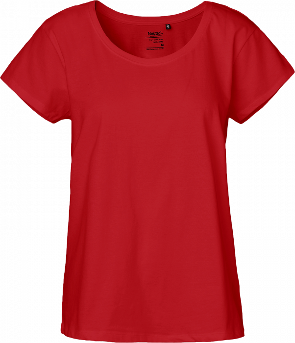 Neutral - T-Shirt I Løs Pasform Dame - Rød