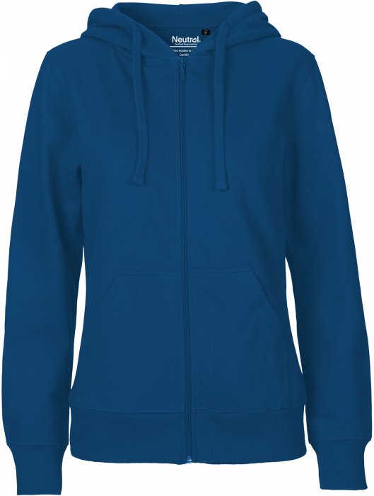 Neutral - Organic Cotton Hoodie With Full Zip Women - Royal