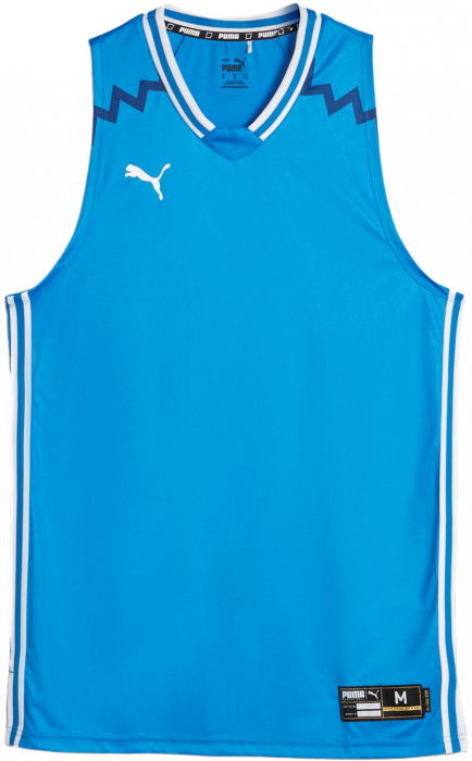 Puma - Hoops Team Basketball Jersey - Blue Lemonade & blanco