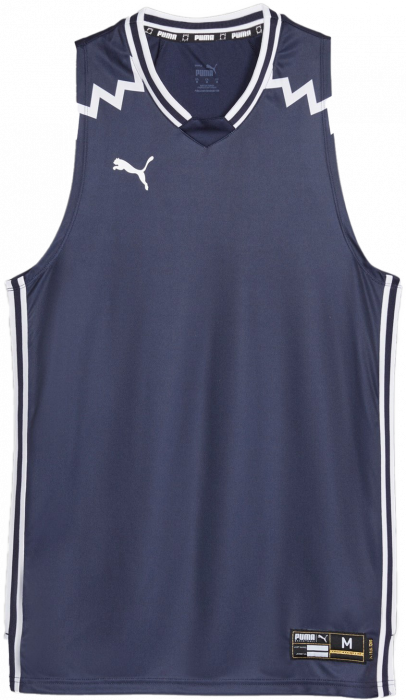 Puma - Hoops Team Basketball Jersey - Marinho & branco