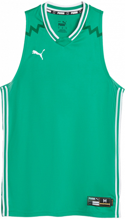Puma - Hoops Team Basketball Jersey - Pepper Green & white