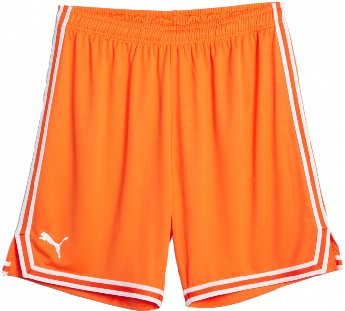 Puma - Hoops Team Basketball Shorts - Golden Poppy & blanco
