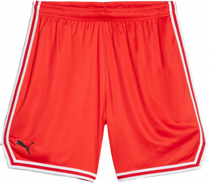 Puma - Hoops Team Basketball Shorts - Rosso & bianco