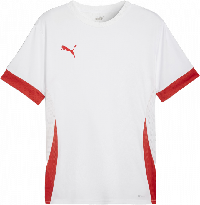 Puma - Teamgoal Matchday T-Shirt Børn - Hvid & rød