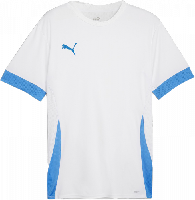 Puma - Teamgoal Matchday T-Shirt Børn - Hvid & blue lemonade