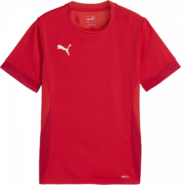 Puma - Teamgoal Matchday T-Shirt Børn - Rød & hvid