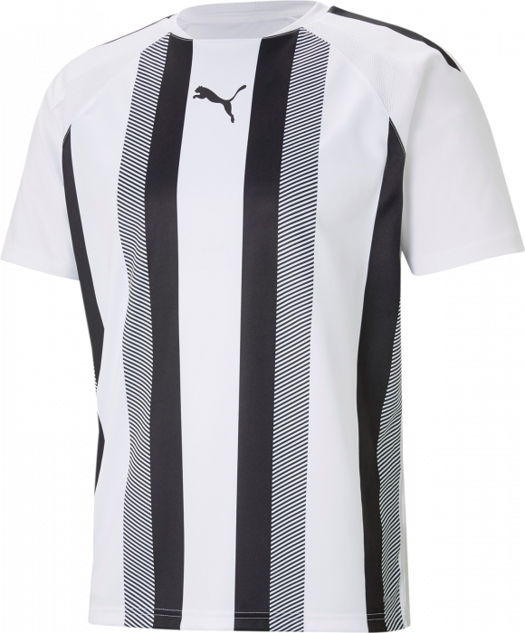 Puma - Teamliga Striped Jersey Jr - Biały & czarny
