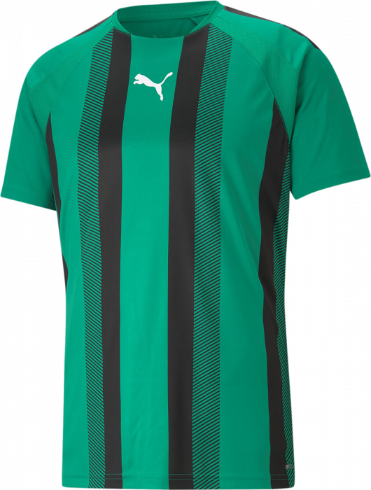 Puma - Teamliga Striped Jersey Jr - Green & czarny