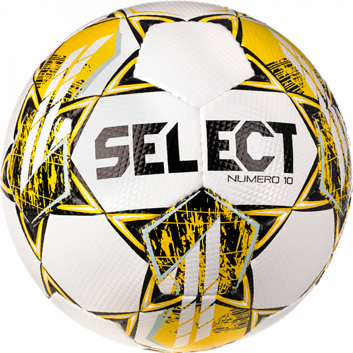 Select - Numero 10 Fodbold V23  Str. 4 - Hvid & gul