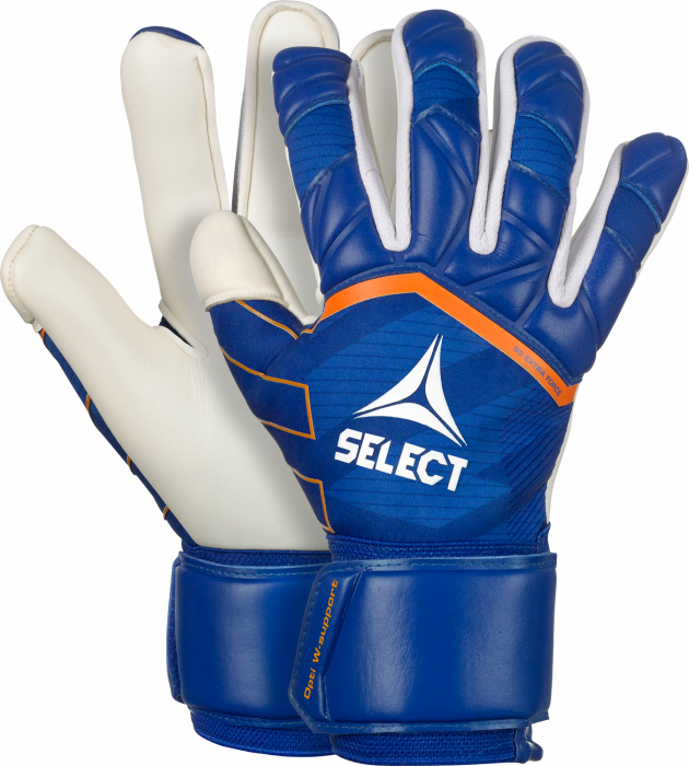 Select - 55 Extra Force V24 Goal Keeper Gloves - Niebieski & biały