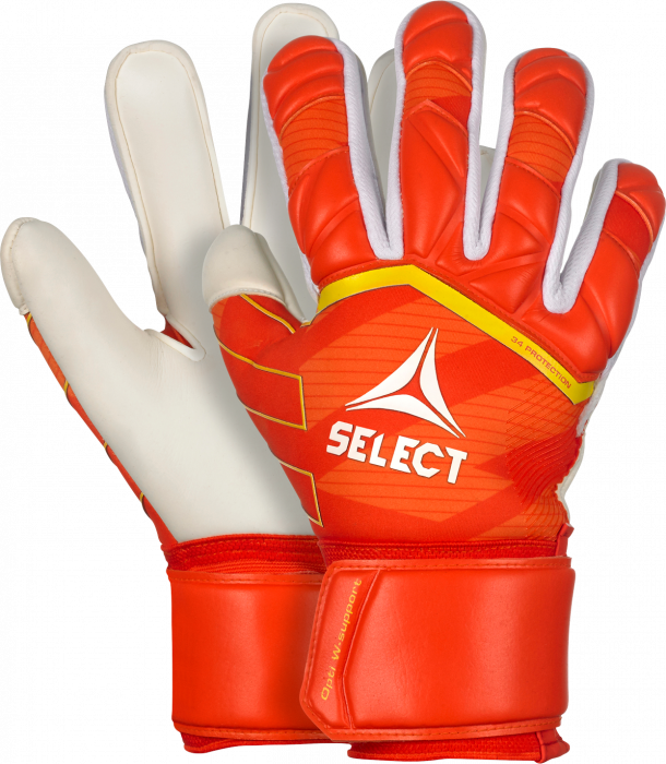 Select - 34 Protection V24 Goal Keeper Gloves - Orange & weiß