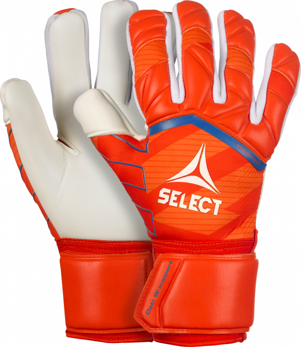 Select - 77 Super Grip V24 Goal Keeper Gloves - Orange & biały