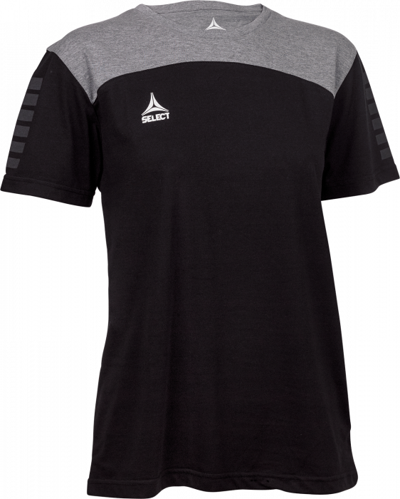 Select - Oxford T-Shirt Women - Negro & melange grey