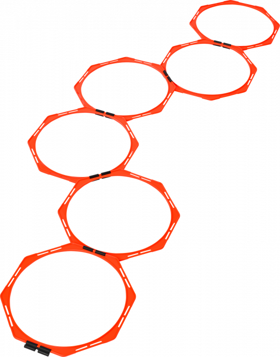 Select - Octagon Coordination Rings 6 Pcs - Röd