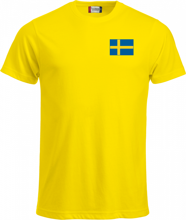 Clique - Lande T-Shirt - Sverige - Gul
