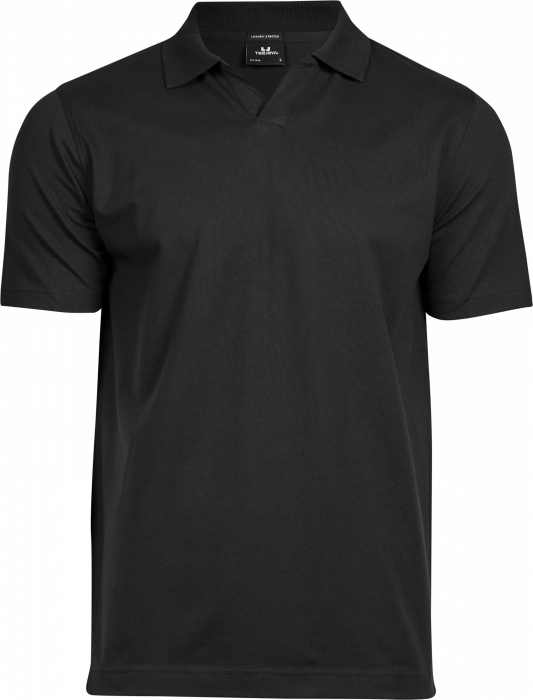 Tee Jays - Men's Organic Polo In Durable Stretch Fit - czarny