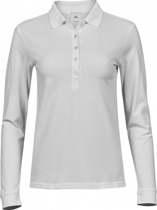 Tee Jays - Womens Luxury Stretch Long Sleeve Polo - White